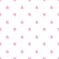 Cute pink hearts seamless pattern. 14 february wallpaper Royalty Free Stock Photo