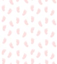 Cute Pink Little Baby Feet Vector Pattern. White Backround. Baby Shower Theme. Royalty Free Stock Photo