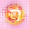 Pink orange abstract glowing circles vector background Royalty Free Stock Photo
