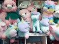 Cute pink and rainbow lamas with unicorns plushies / stuffed animals