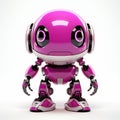 Eye-catching Pink Robot With Shiny Eyes And Glossy Finish