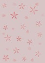 Cute Pink Sakura Blossom Petal Flower Background Pattern Illustration