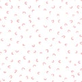 Cute pink seamless pattern Hand drawn wallpaper arches childish ornament