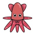 cute pink squid