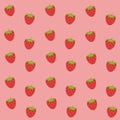 Cute pink strawberry wallpaper