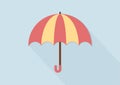 Cute pink and yellow umbrella clipart