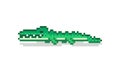 Cute pixel art illustration of crocodile