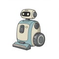 Cute Pixel Art Robot Illustration Royalty Free Stock Photo
