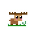 cute pixel deer images for game asset
