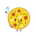 Cute pizza with question marks