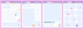 Cute planner templates. Daily, weekly, monthly and yearly planners