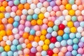 Cute plastic beads and buttons abstract background in pastel colors Royalty Free Stock Photo