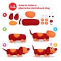 Cute Plasticine Dachshund Step Instruction for Kid