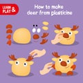 Cute Plasticine Deer Step Instruction for Kid