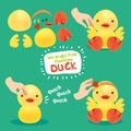 Cute Plasticine Duck Step Instruction for Kid