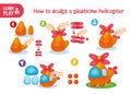 Cute Plasticine Helicopter Step Instruction for Kid