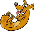 Cute playful dog cartoon illustration