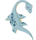 Cute plesiosaurus cartoon