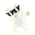 Cute polar bear dabbing cartoon