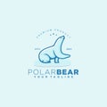 Cute Polar Bear logo vector design template inspiration idea Royalty Free Stock Photo