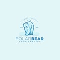 Cute Polar Bear logo vector design template inspiration idea Royalty Free Stock Photo
