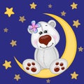 Cute Polar Bear on the moon