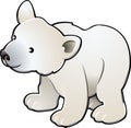 Cute Polar Bear Vector Illustr