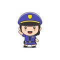 Cute police woman