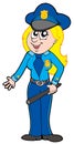 Cute policewoman Royalty Free Stock Photo