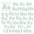 Cute polka dot font for kids.