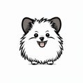 Cute Pomeranian Drawing: Simplistic Cartoon With Strong Facial Expression