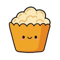 Cute popcorn clipart Royalty Free Stock Photo