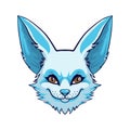 Cute portrait of fennec fox face.