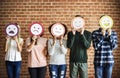 Cute portrayal of a range of different emotions Royalty Free Stock Photo