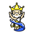 Cute Zeus God of thunder mascot design Royalty Free Stock Photo