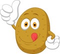 Cute potato cartoon thumb up