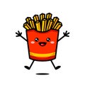 Cute Potato French Fries Box Cartoon Character