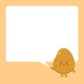 Cute Potato with Speech Bubbles