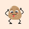 cute potato - vegetable cartoon funny character Royalty Free Stock Photo