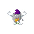 Cute power bank mascot icon performed as an Elf on the stage Royalty Free Stock Photo