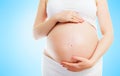 A cute pregnant belly Royalty Free Stock Photo