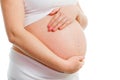 A cute pregnant belly Royalty Free Stock Photo