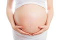 A cute pregnant belly Royalty Free Stock Photo