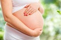 A cute pregnant belly Royalty Free Stock Photo