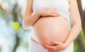 A cute pregnant belly Royalty Free Stock Photo