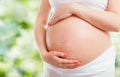 A cute pregnant belly Royalty Free Stock Photo