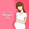 Cute pregnant lady for Womens Day celebration.