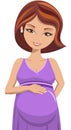 Pregnant Woman Caressing Belly