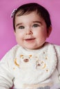 Cute, pretty and happy baby girl smiling portrait