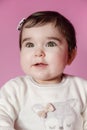 Cute, pretty and happy baby girl portrait smiling Royalty Free Stock Photo